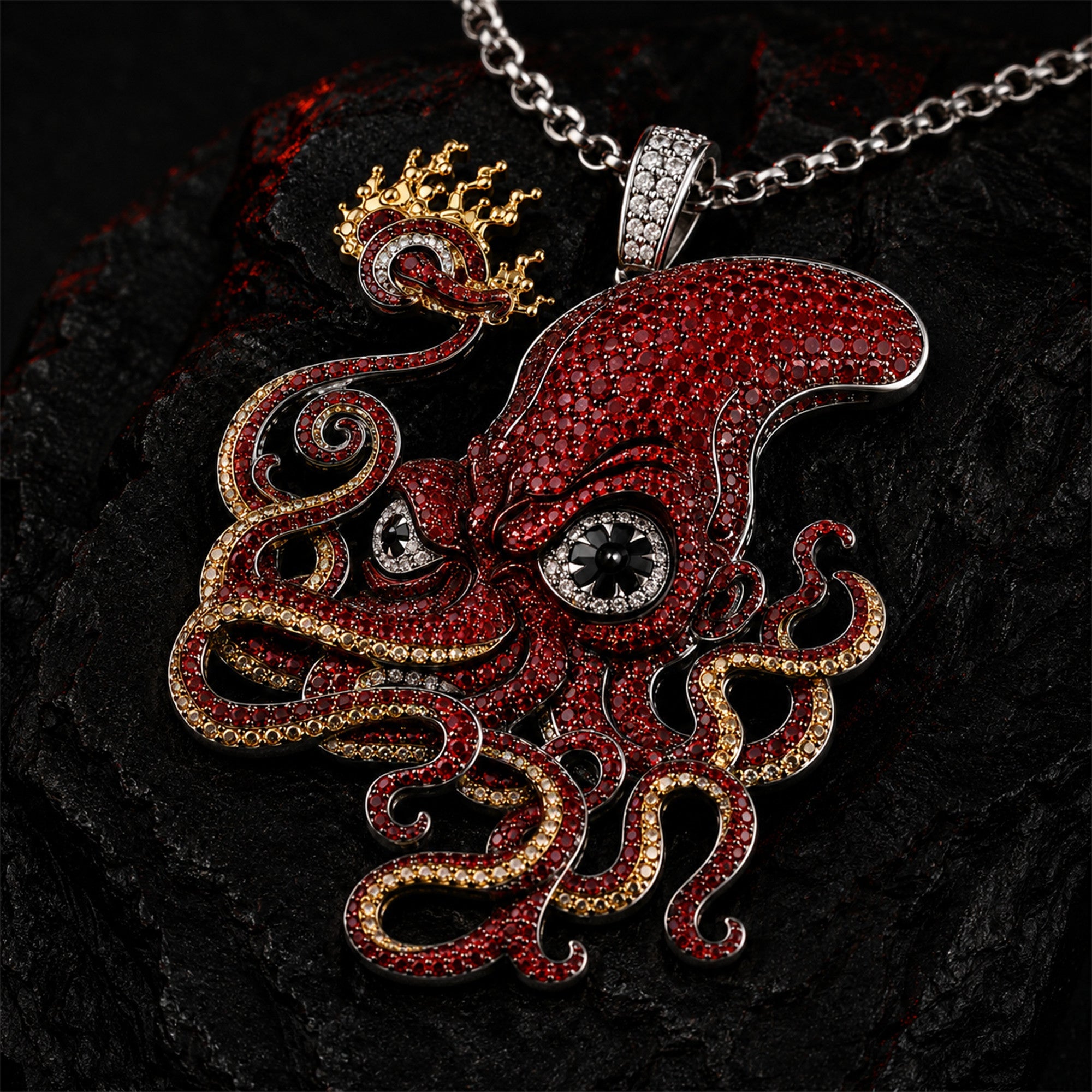 RHCP Solid Gold Chain with Diamond Pendant TMH