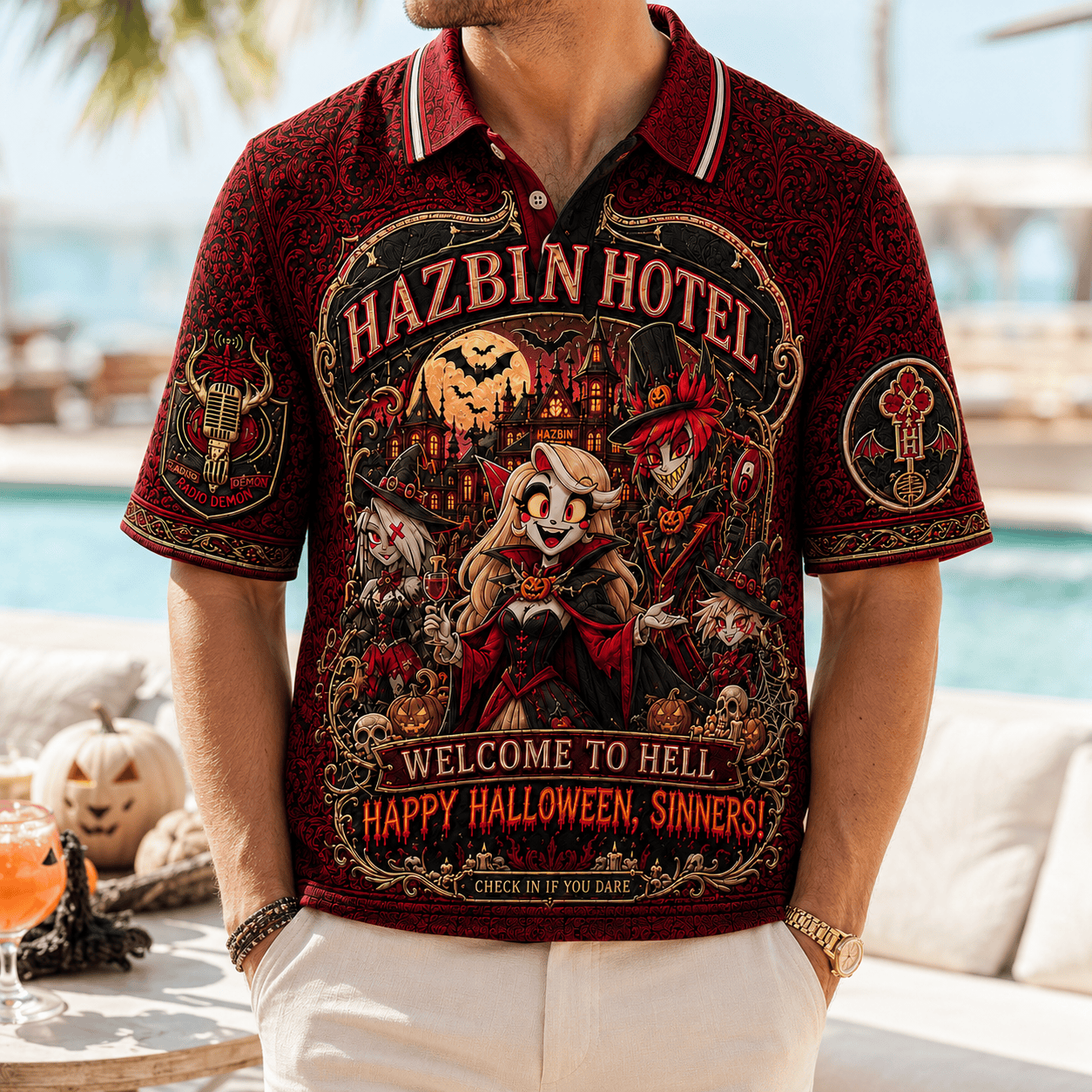 PREMIUM HBH EMBOSS POLO SHIRT NTNA