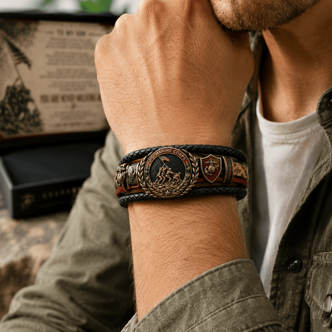 USMC Braided Bracelet Set NVH