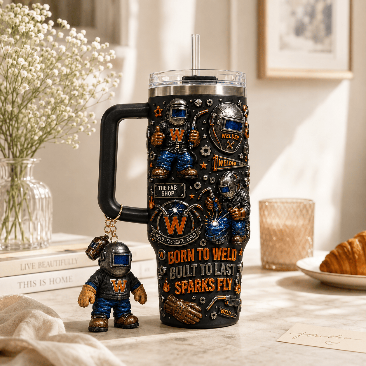 WLDR 40oz Tumbler With Handle DNBN