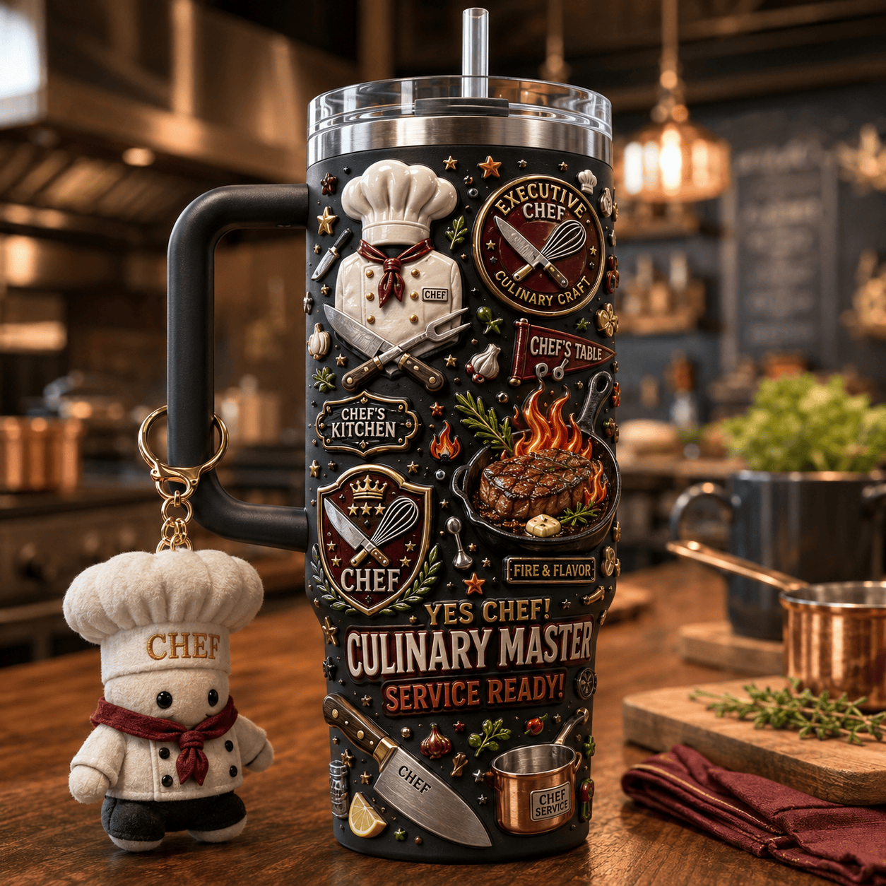 CHEF 40oz Tumbler With Handle DNBN