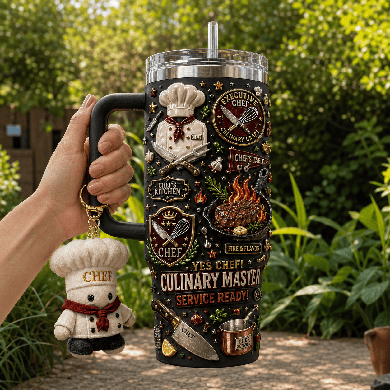 CHEF 40oz Tumbler With Handle DNBN