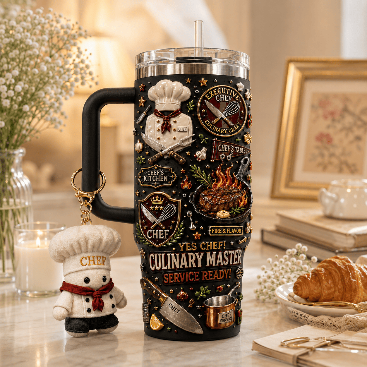 CHEF 40oz Tumbler With Handle DNBN