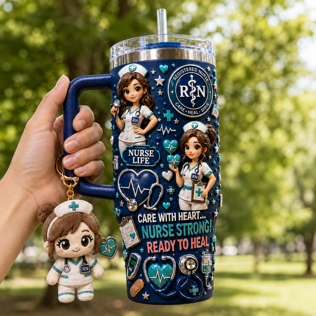 NURSE 40oz Tumbler With Handle DNBN
