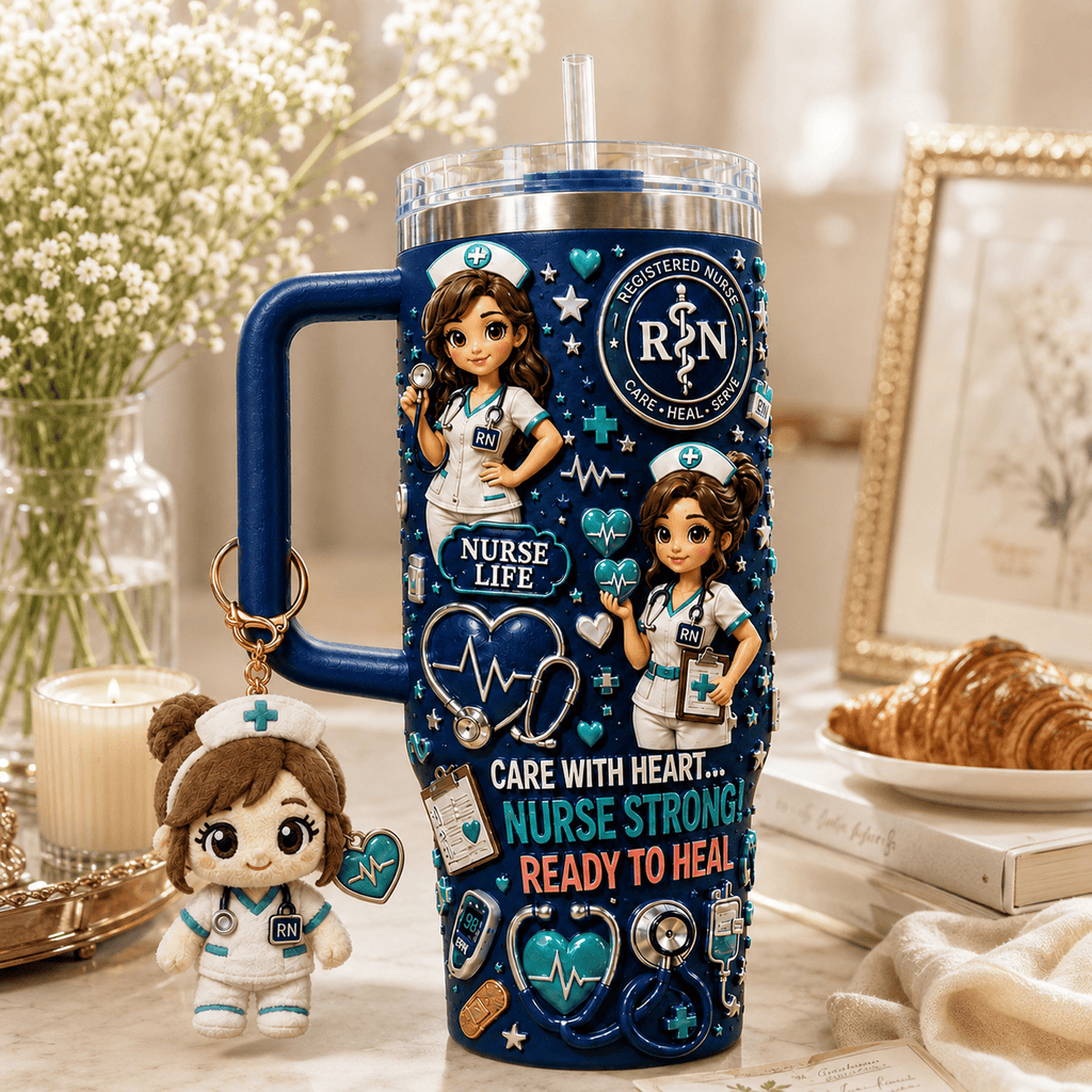 NURSE 40oz Tumbler With Handle DNBN