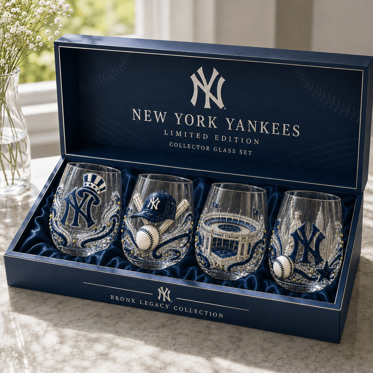 Premium NYY Whiskey Glass Set TTTT