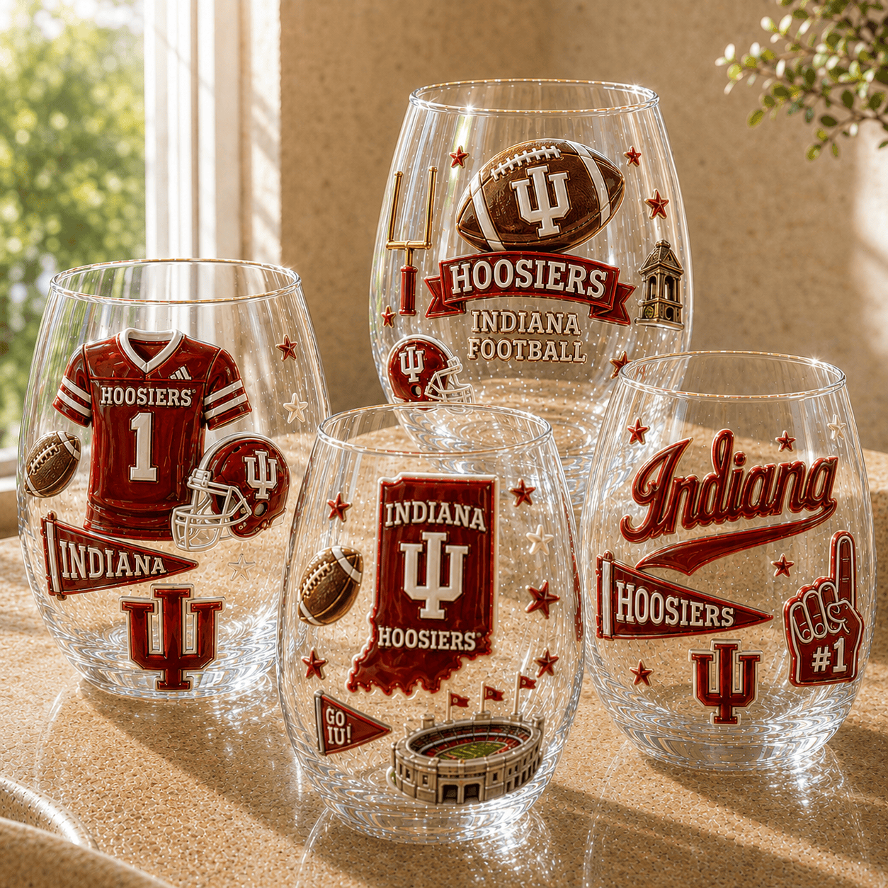 IDH Stemless Glass Cup Set TMH