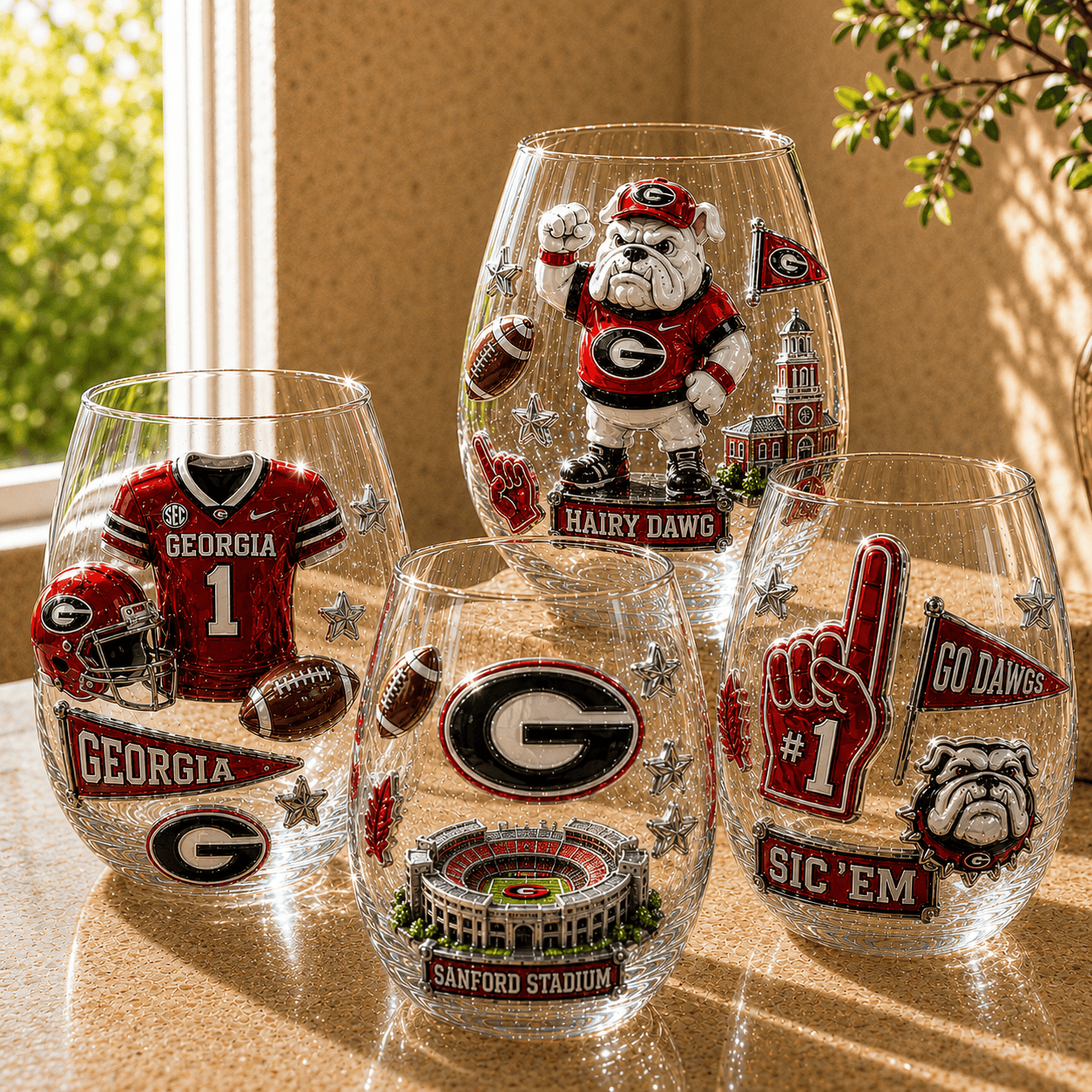 GGBD Stemless Glass Cup Set TMH